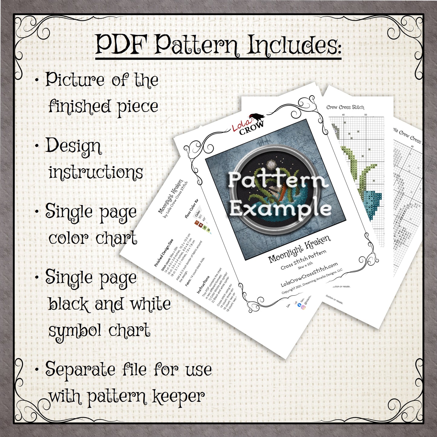 Buried in Books - Digital PDF Cross Stitch Pattern