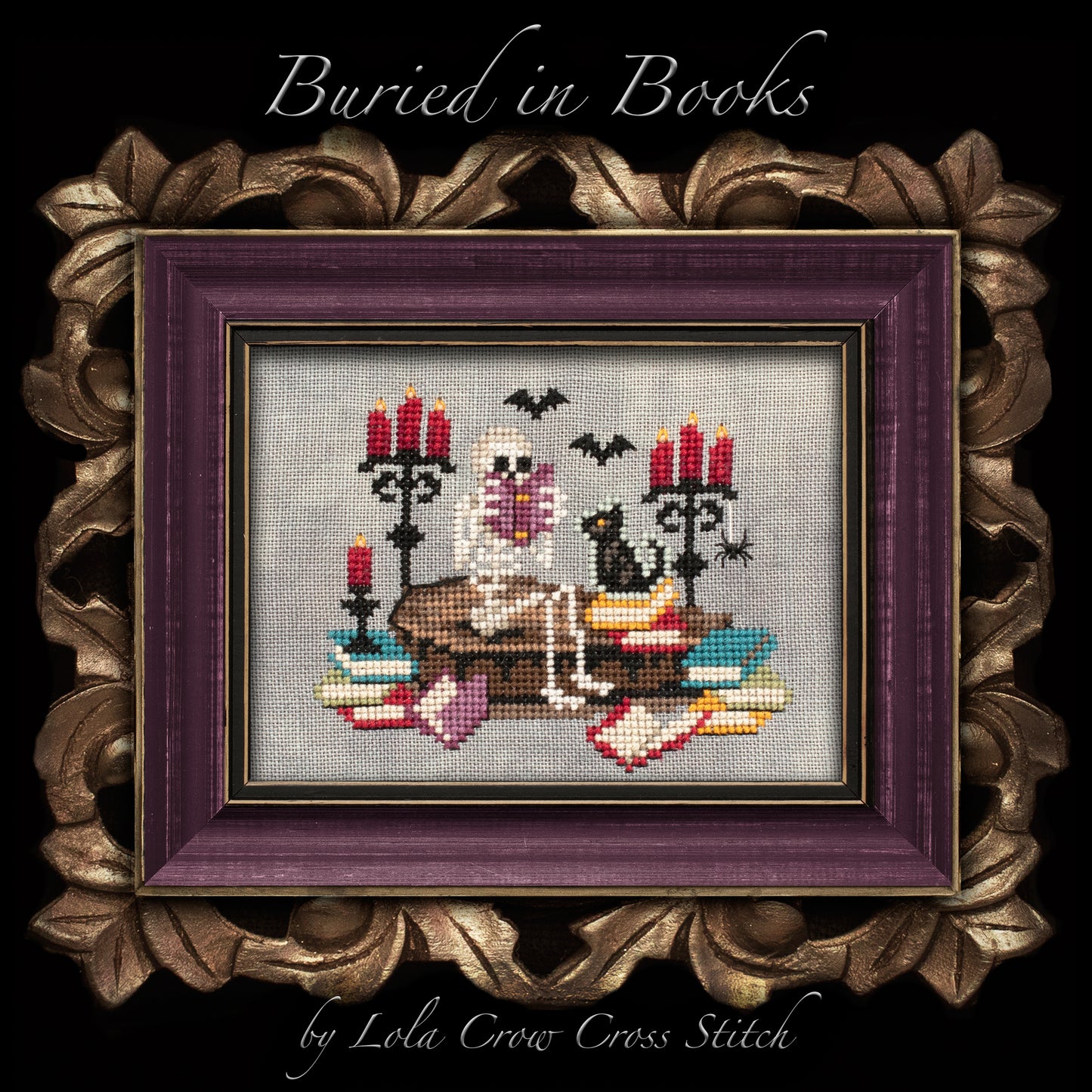 Buried in Books - Digital PDF Cross Stitch Pattern