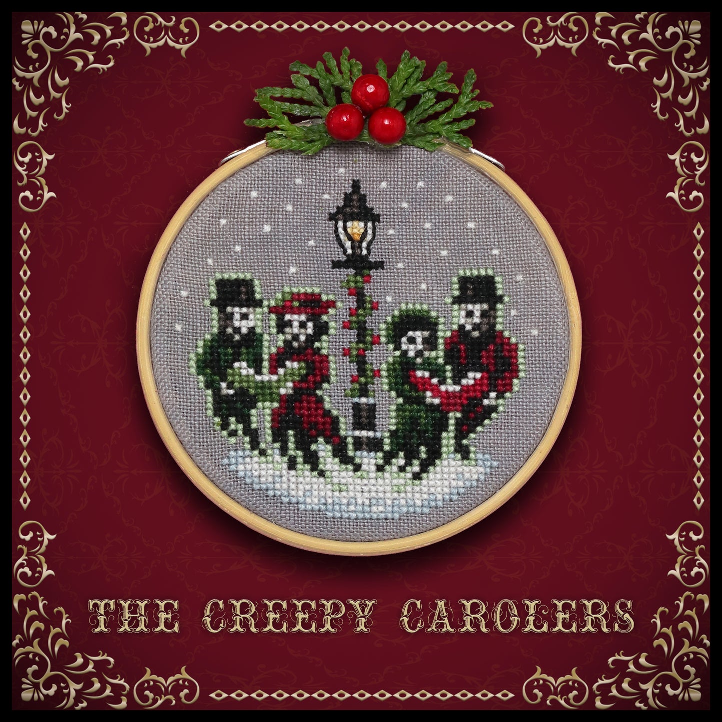 Creepy Christmas Village Ornament Stitch Along - Digital PDF Cross Stitch Pattern