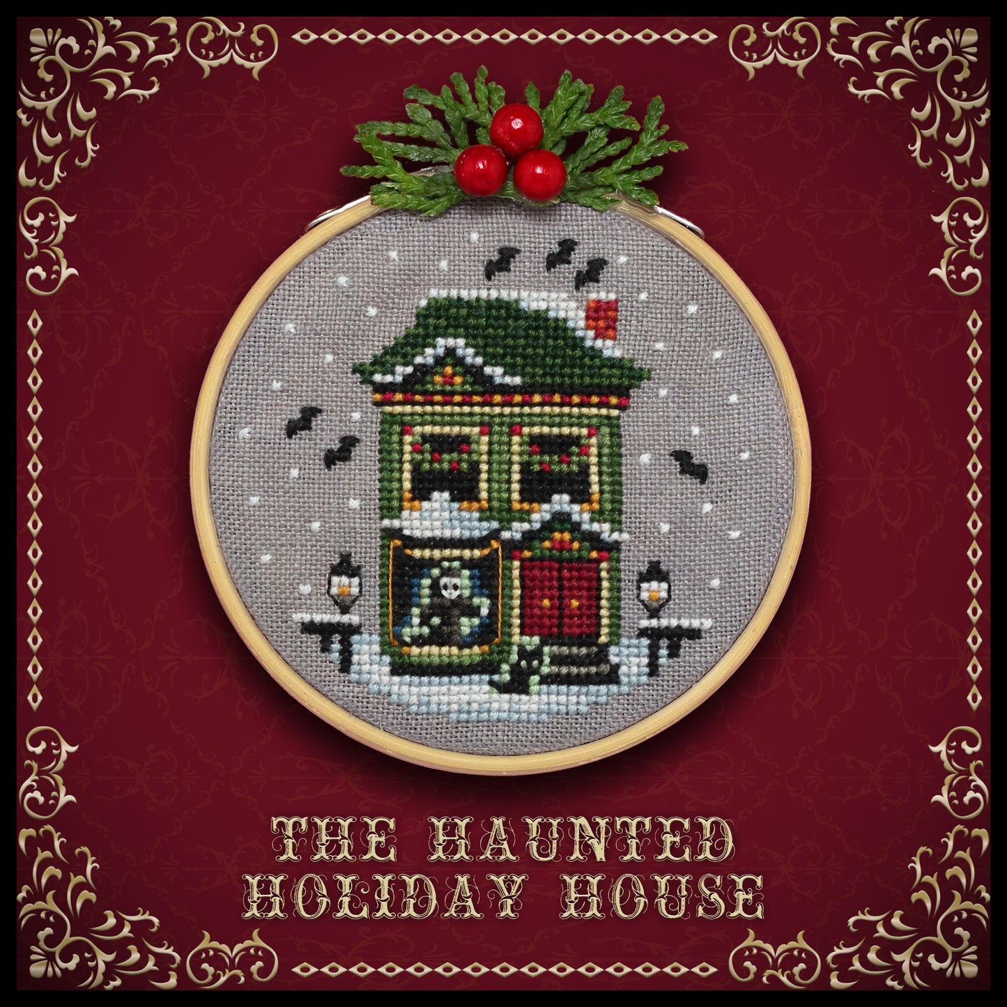 Creepy Christmas Village Ornament Stitch Along - Digital PDF Cross Stitch Pattern