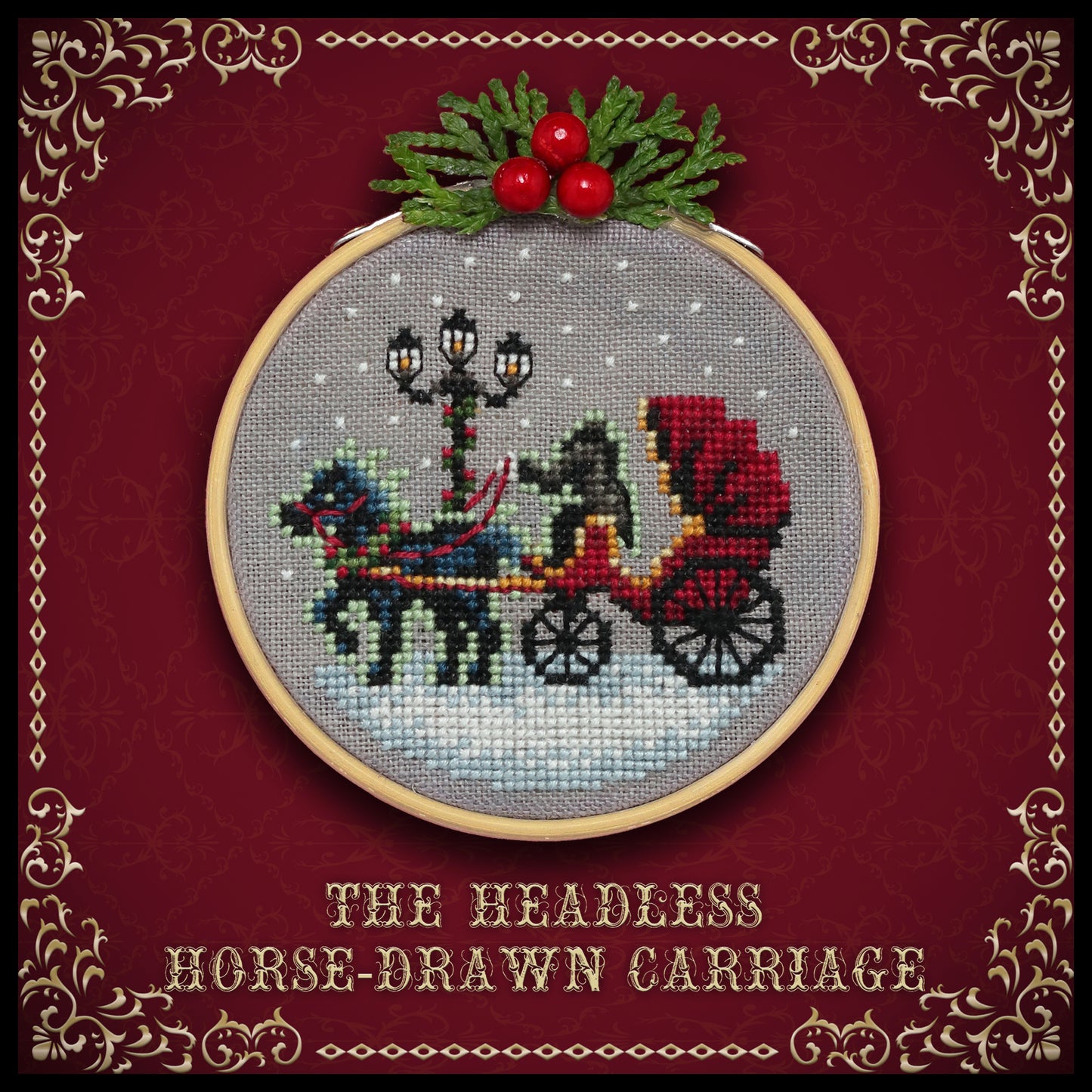 Creepy Christmas Village Ornament Stitch Along - Digital PDF Cross Stitch Pattern