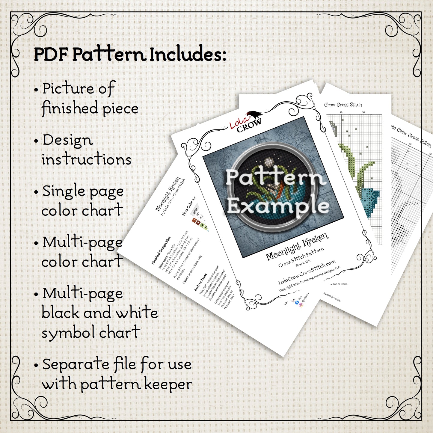 Conjuring Winter - Digital PDF Cross Stitch Pattern