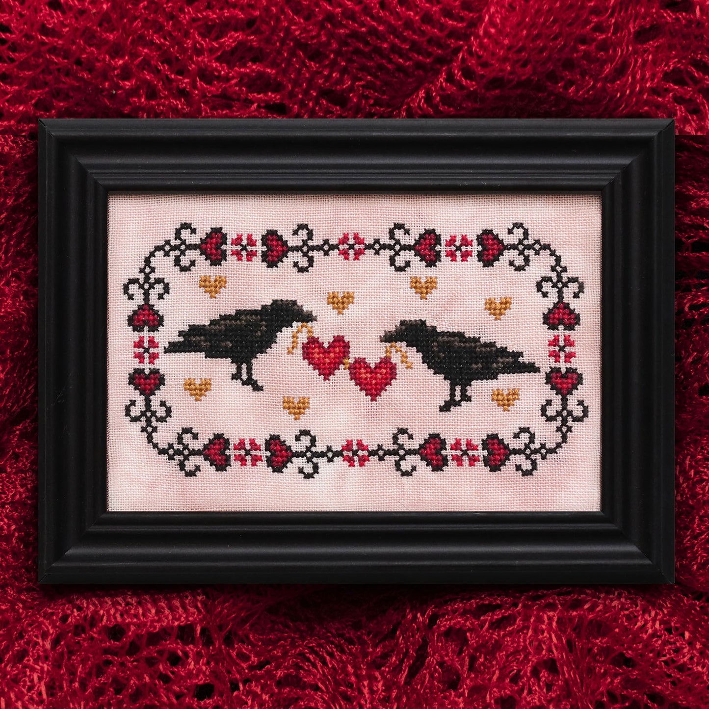 Crows in Love - Digital PDF Cross Stitch Pattern