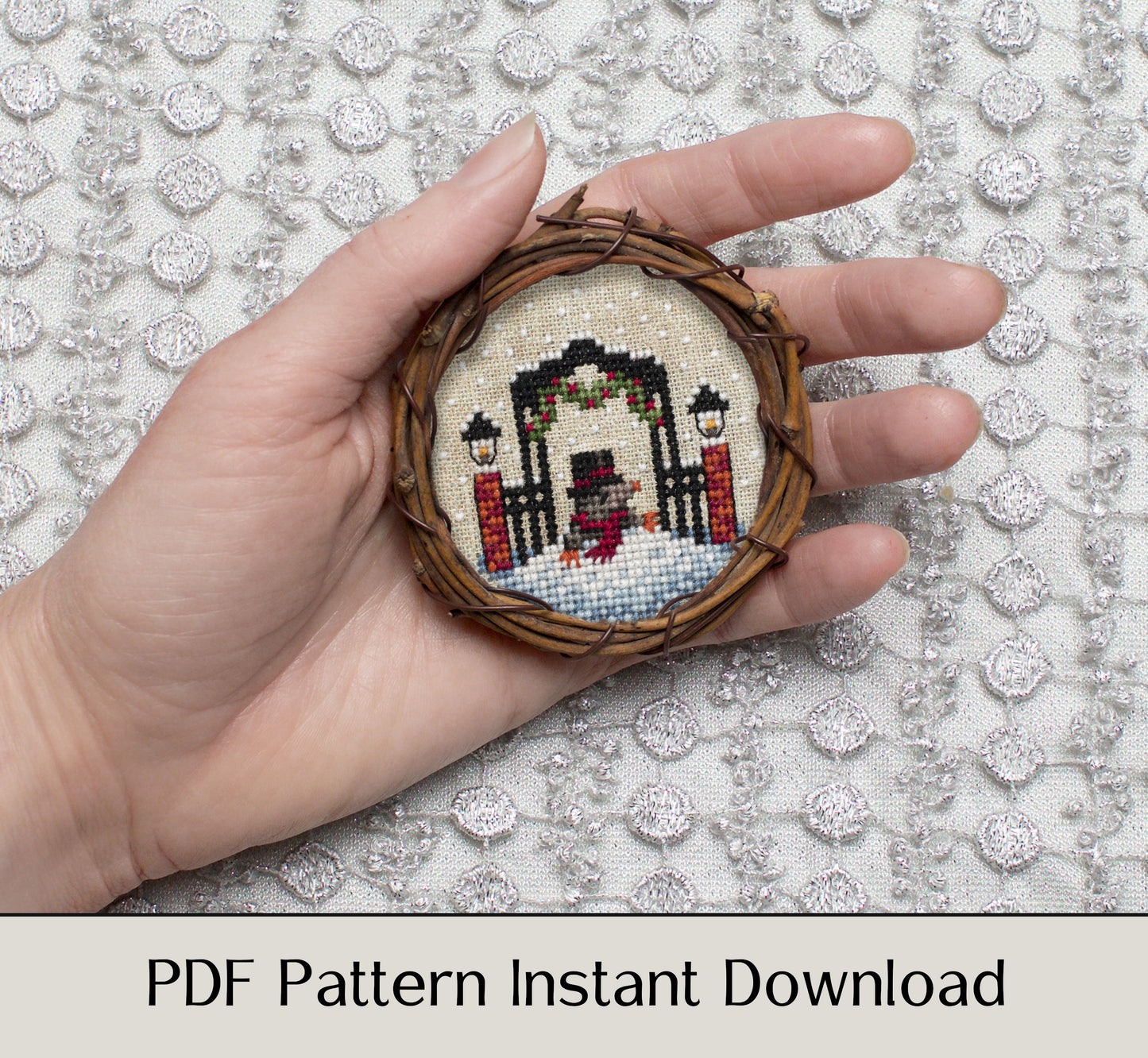 Merry Mole - Digital PDF Cross Stitch Pattern