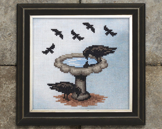 Narcissus the Crow - Digital PDF Cross Stitch Pattern