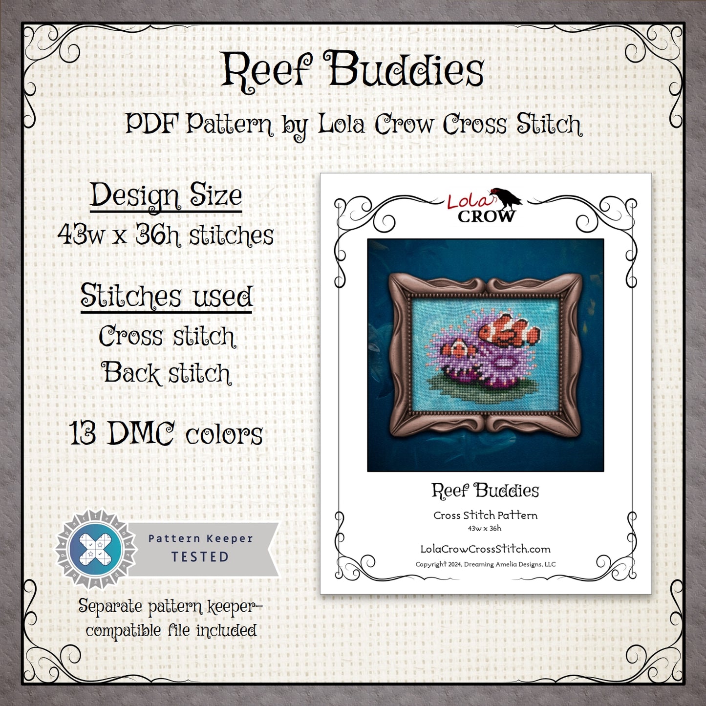 Reef Buddies - Digital PDF Cross Stitch Pattern
