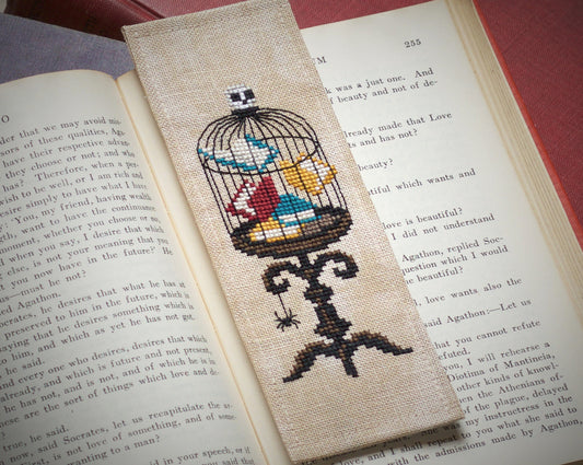 The Bookcage Bookmark - Digital PDF Cross Stitch Pattern
