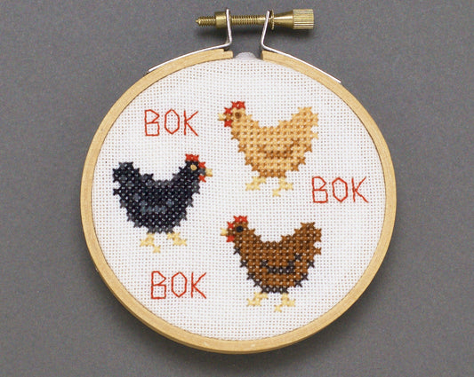 Bok, Bok, Bok - Digital PDF Cross Stitch Pattern