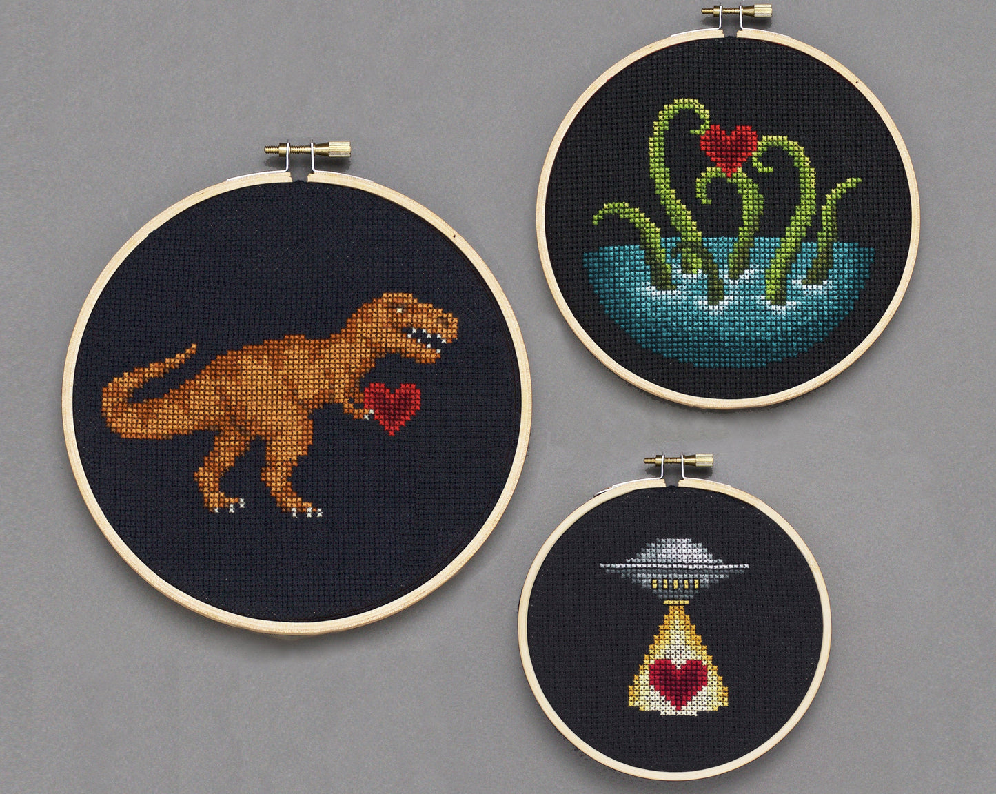 Three Unusual Valentines - Digital PDF Cross Stitch Pattern