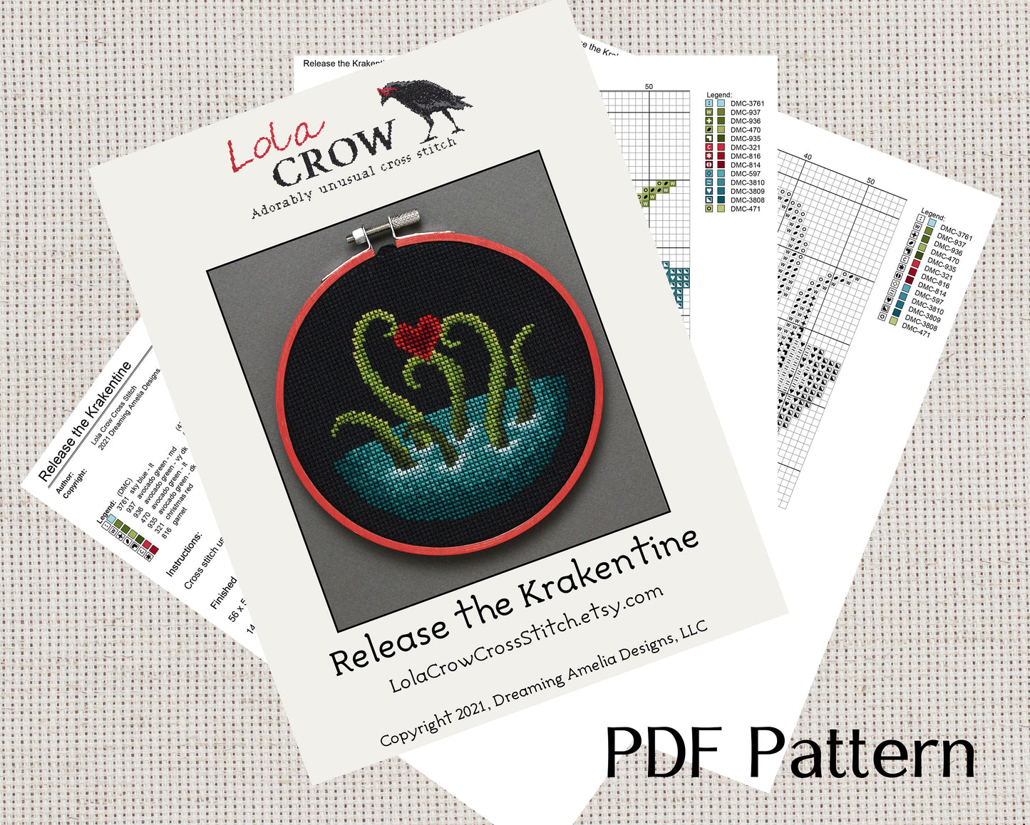 Three Unusual Valentines - Digital PDF Cross Stitch Pattern