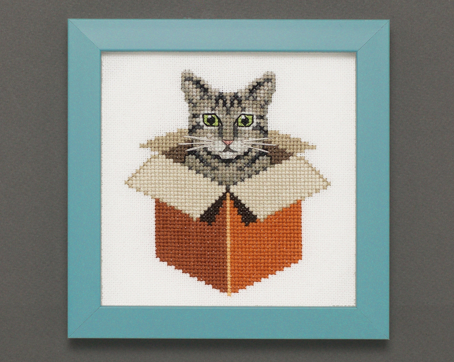 Just a Cat in a Box: Tabby - Digital PDF Cross Stitch Pattern