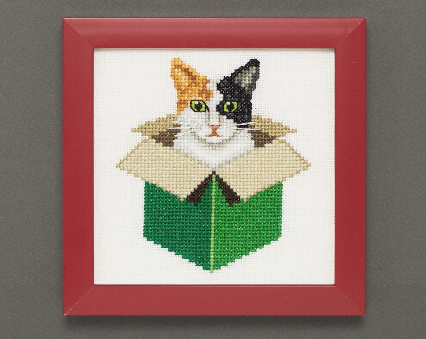 Just a Cat in a Box: Calico - Digital PDF Cross Stitch Pattern