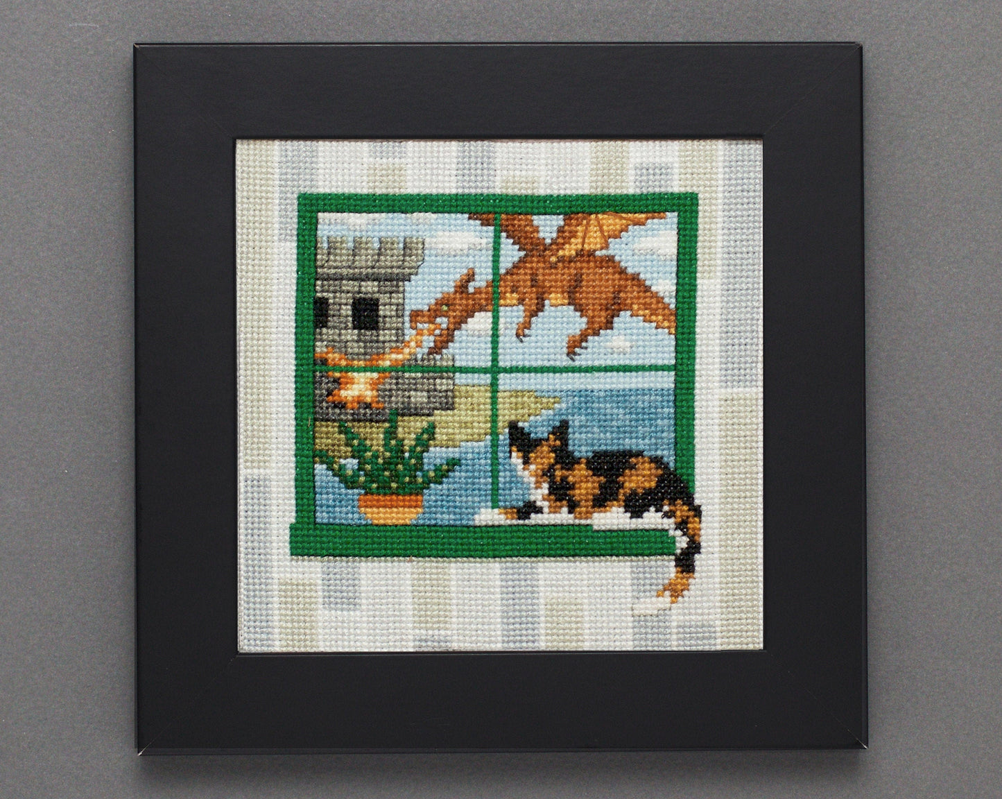 What the Cat Saw: Flight of Dragons - Digital PDF Cross Stitch Pattern
