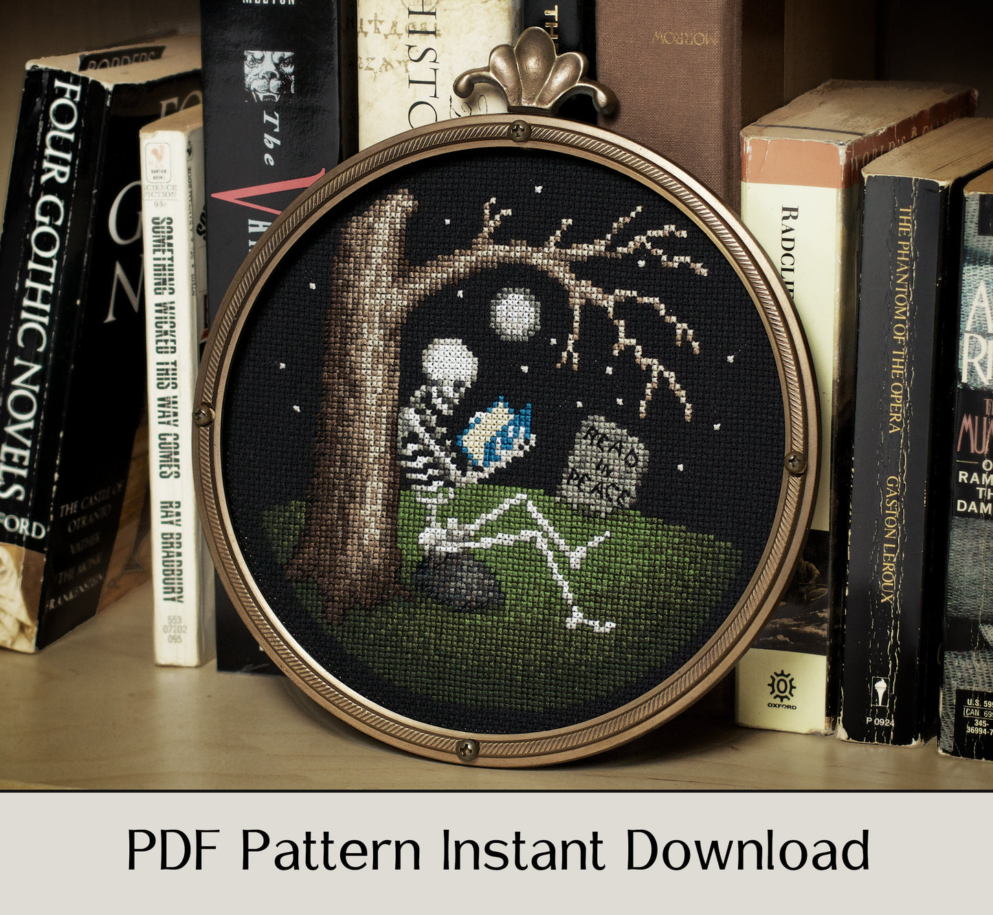 Read in Peace - Digital PDF Cross Stitch Pattern