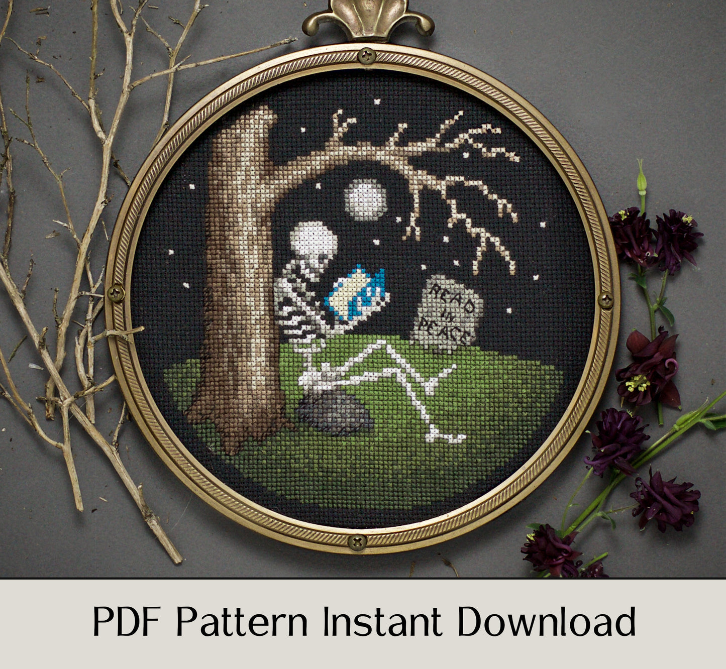 Read in Peace - Digital PDF Cross Stitch Pattern