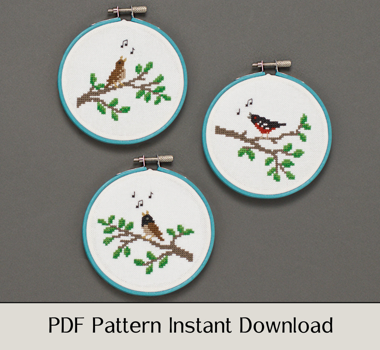 Song Birds - Digital PDF Cross Stitch Pattern