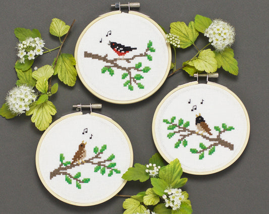 Song Birds - Digital PDF Cross Stitch Pattern
