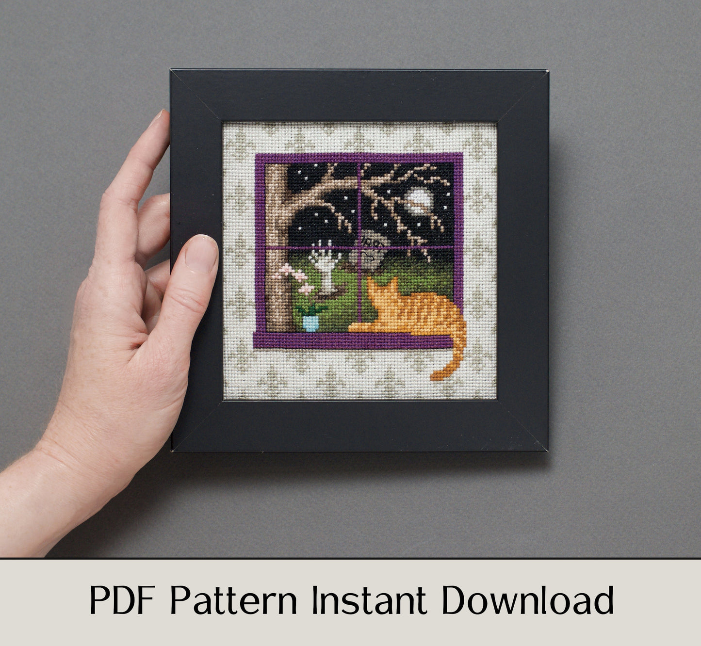 What the Cat Saw: Undead, Undead, Undead - Digital PDF Cross Stitch Pattern
