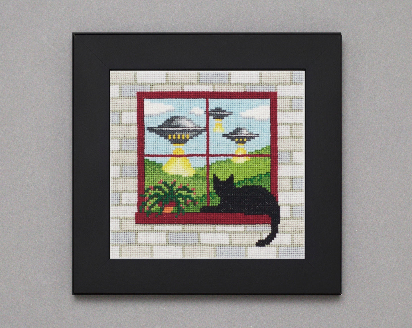 What the Cat Saw: Close Encounters - Digital PDF Cross Stitch Pattern