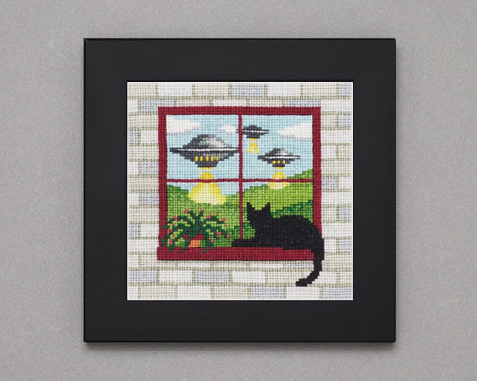 What the Cat Saw: Close Encounters - Digital PDF Cross Stitch Pattern