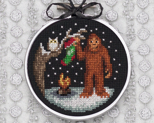 Bigfoot, Big Stocking - Digital PDF Cross Stitch Pattern