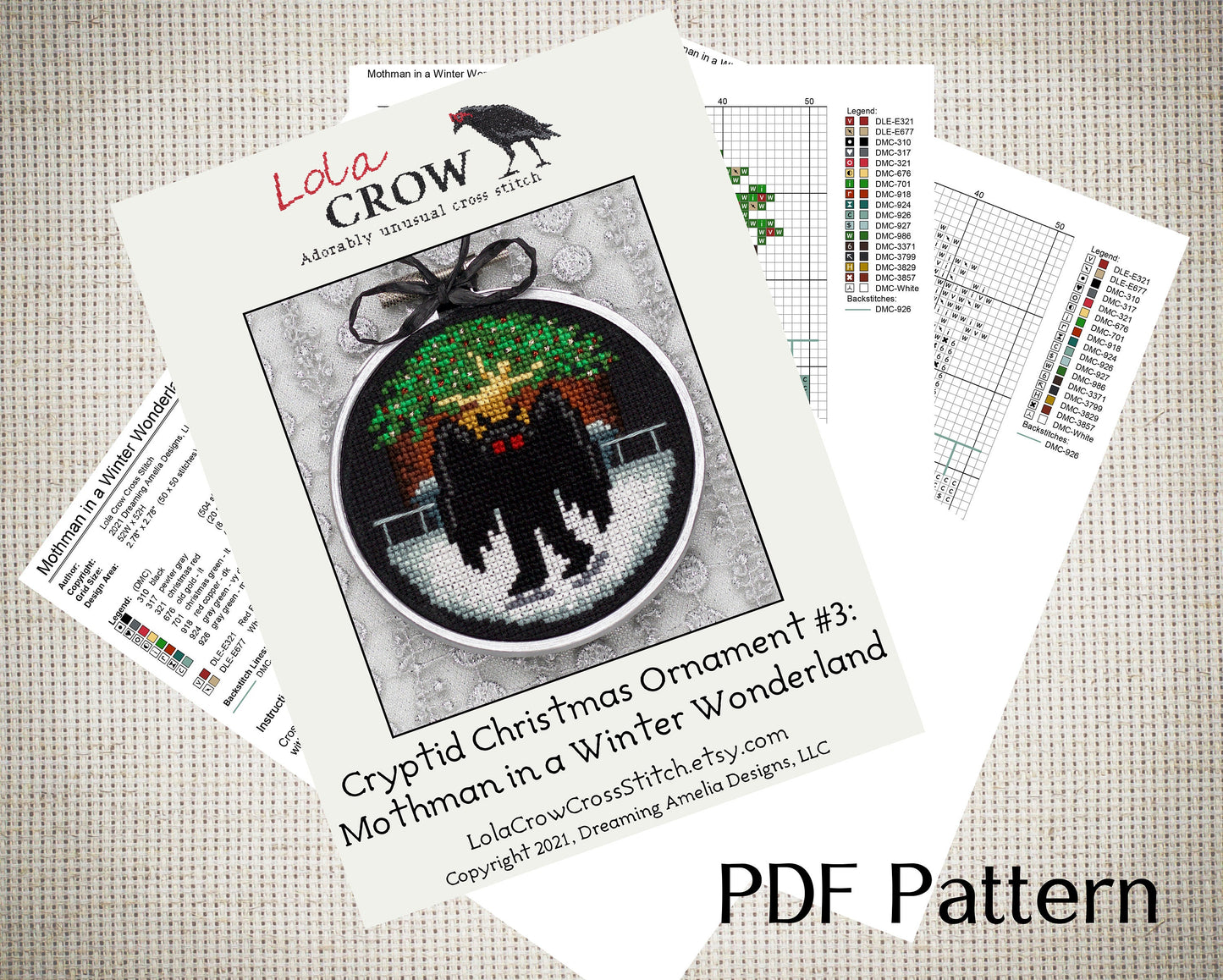 Cryptid Christmas - Digital PDF Cross Stitch Pattern