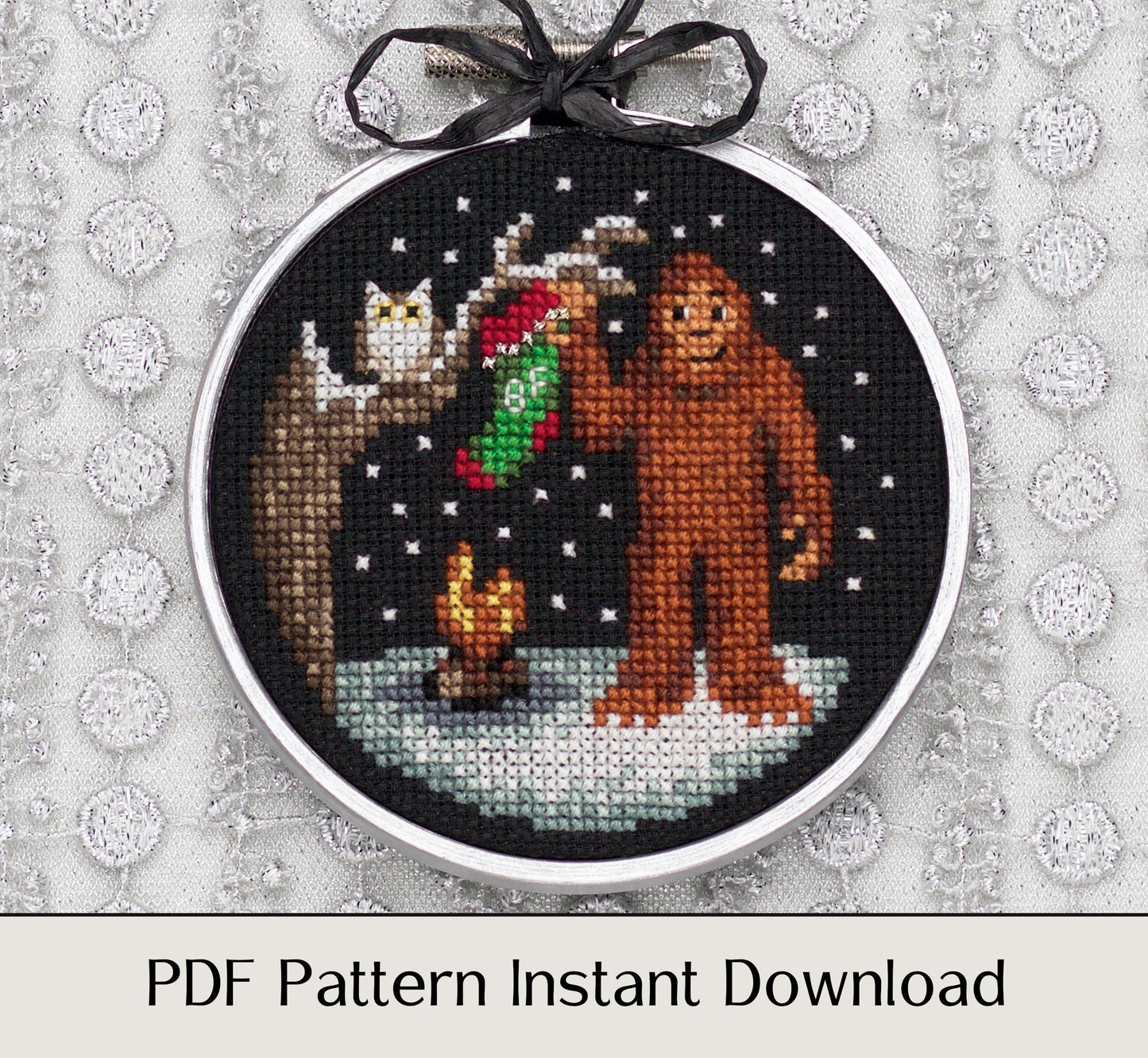 Cryptid Christmas - Digital PDF Cross Stitch Pattern