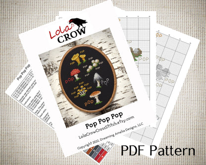 Pop Pop Pop - Digital PDF Cross Stitch Pattern