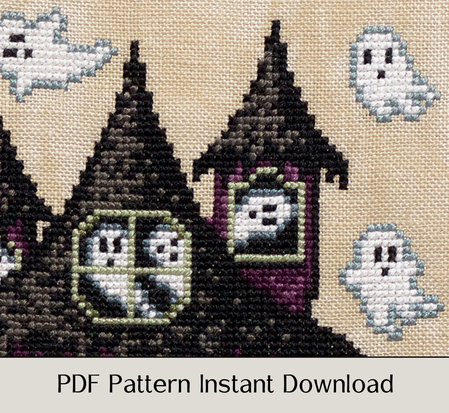 Happy Haunting - Digital PDF Cross Stitch Pattern