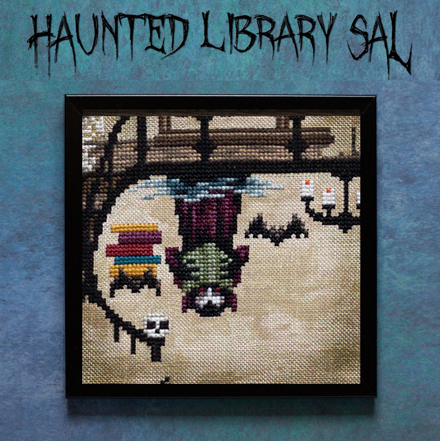 The Haunted Library - Digital PDF Cross Stitch Pattern