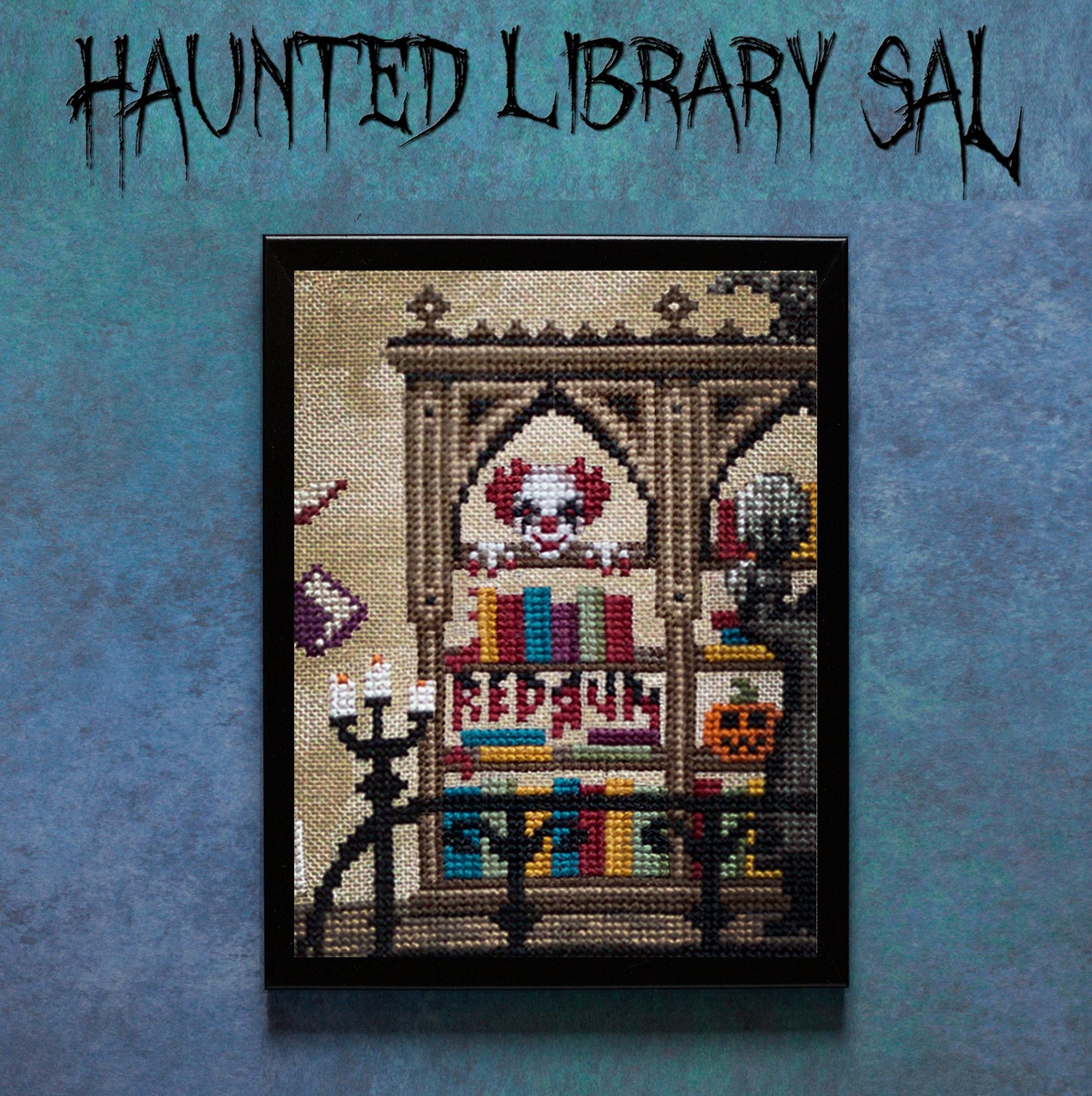 The Haunted Library - Digital PDF Cross Stitch Pattern