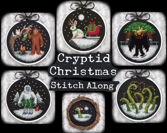 Cryptid Christmas - Digital PDF Cross Stitch Pattern