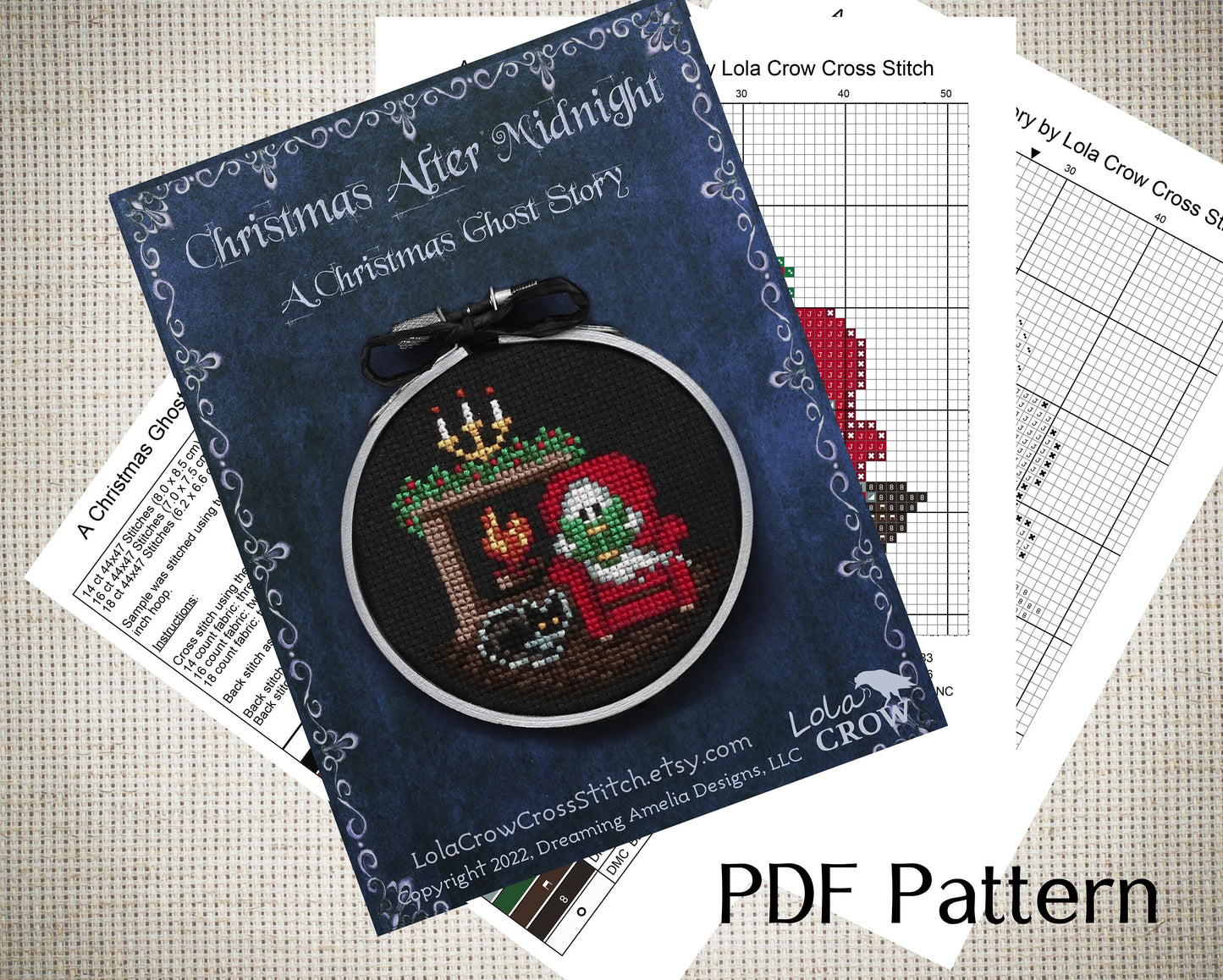Christmas After Midnight Ornaments - Digital PDF Cross Stitch Pattern