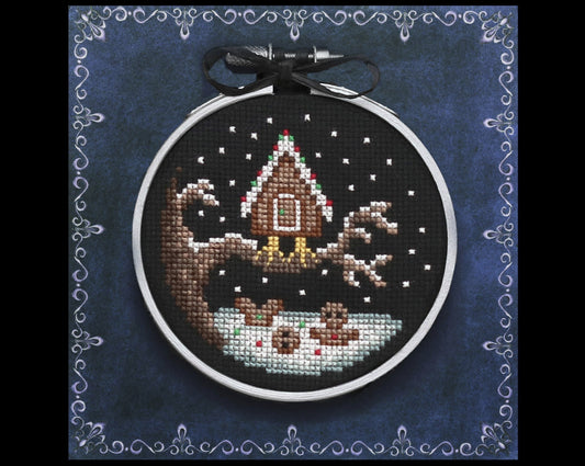 Baba Yaga's Gingerbread Hut - Digital PDF Cross Stitch Pattern