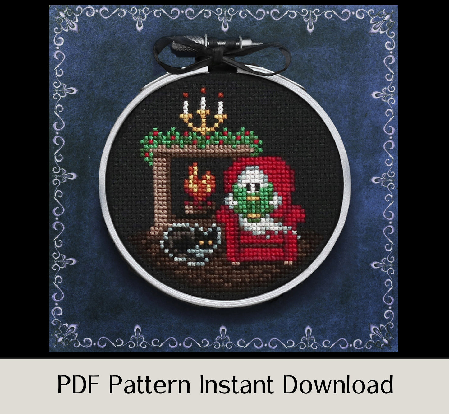 Christmas After Midnight Ornaments - Digital PDF Cross Stitch Pattern
