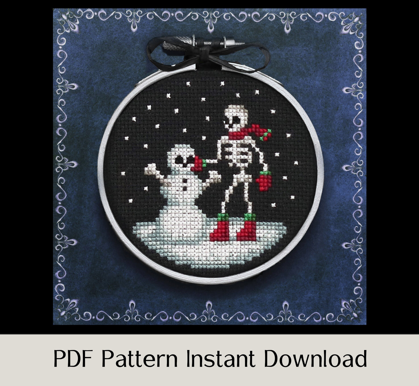 Christmas After Midnight Ornaments - Digital PDF Cross Stitch Pattern