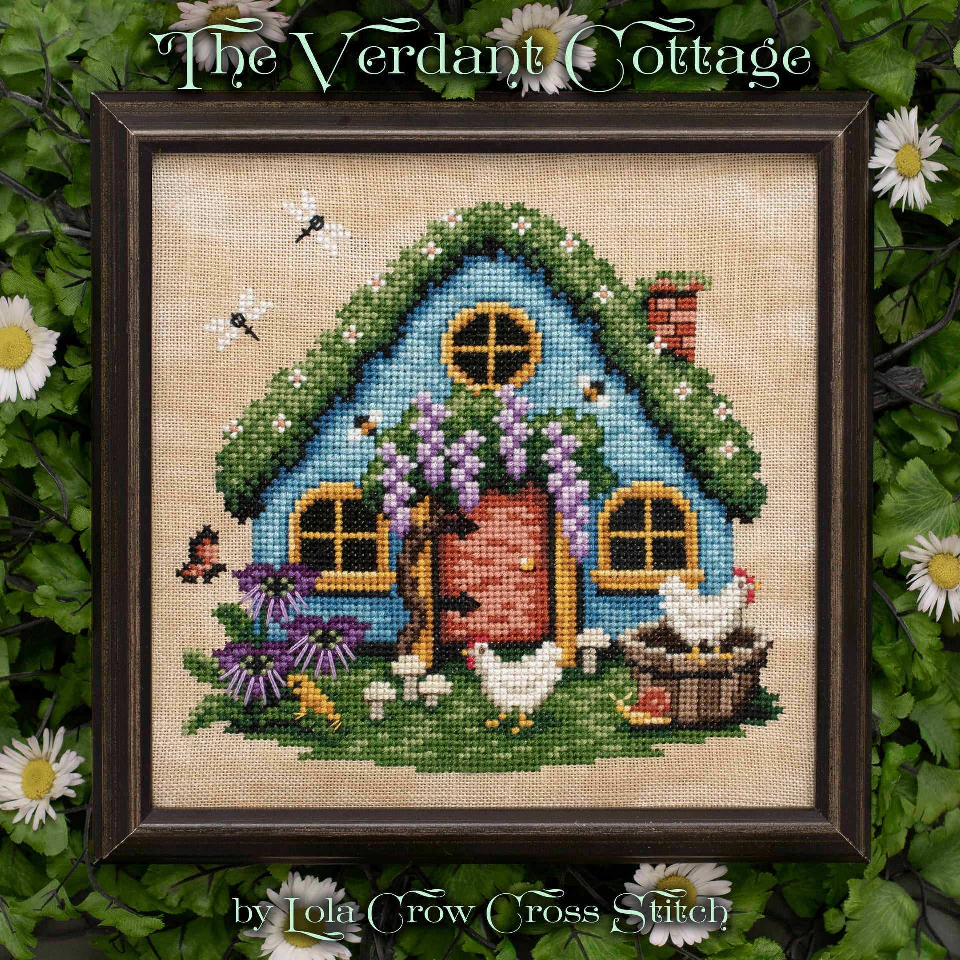 house plant cross stitch pattern The Verdant Cottage