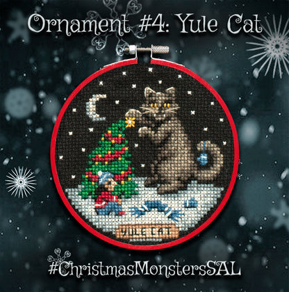 Christmas Monsters Ornament Set - Digital PDF Cross Stitch Pattern