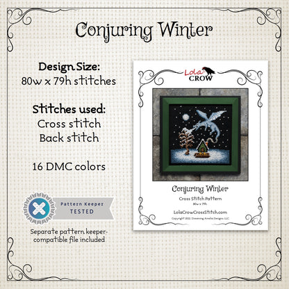 Conjuring Winter - Digital PDF Cross Stitch Pattern