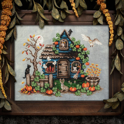 Cottage of the Autumn Witch - Digital PDF Cross Stitch Pattern