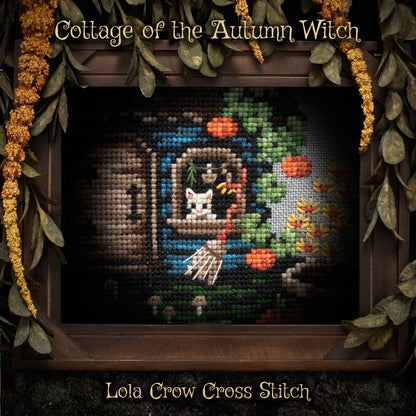Cottage of the Autumn Witch - Digital PDF Cross Stitch Pattern