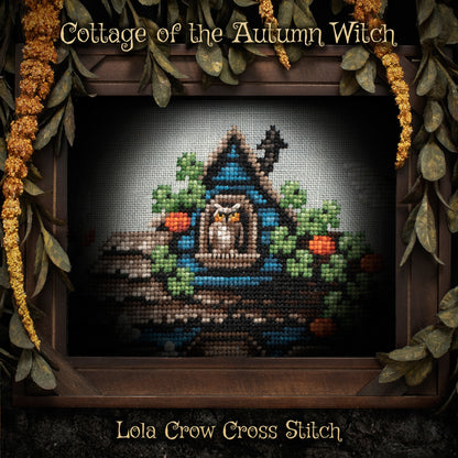 Cottage of the Autumn Witch - Digital PDF Cross Stitch Pattern