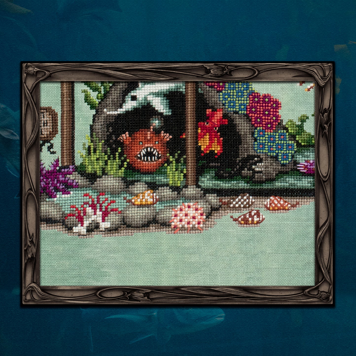 The Deadly Aquarium - Digital PDF Cross Stitch Pattern