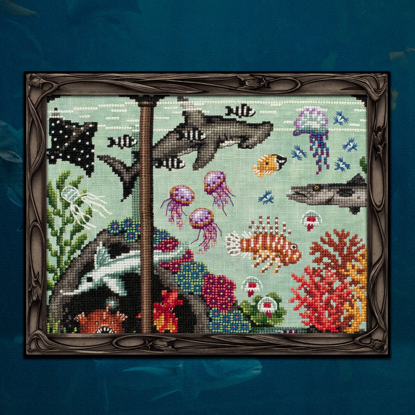 The Deadly Aquarium - Digital PDF Cross Stitch Pattern