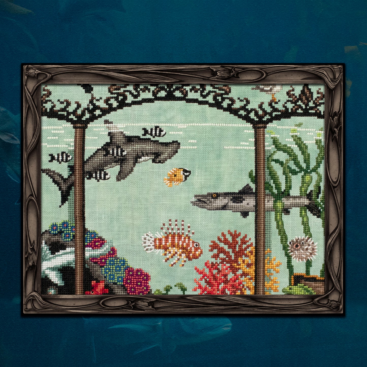 The Deadly Aquarium - Digital PDF Cross Stitch Pattern