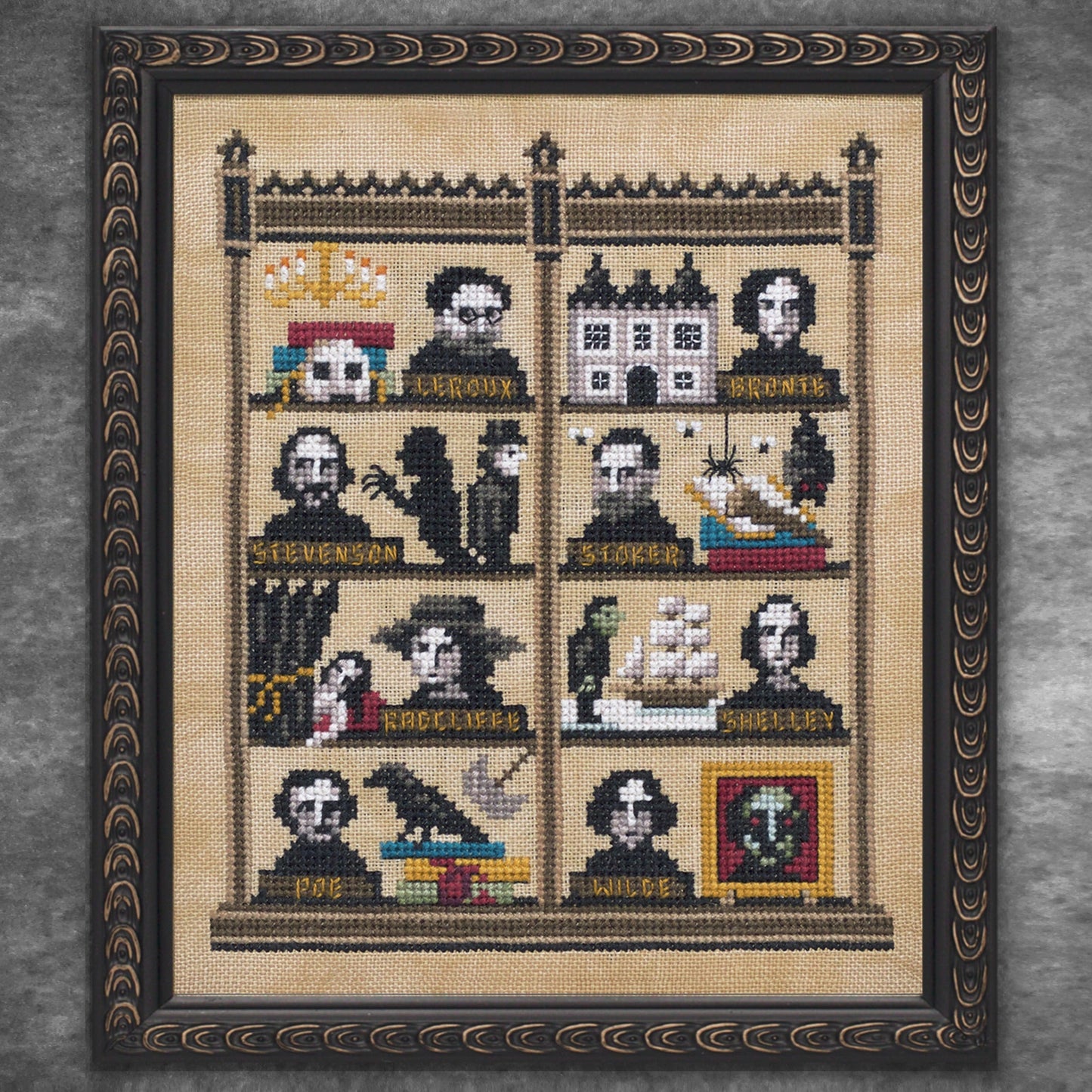 Gothic Authors - Digital PDF Cross Stitch Pattern