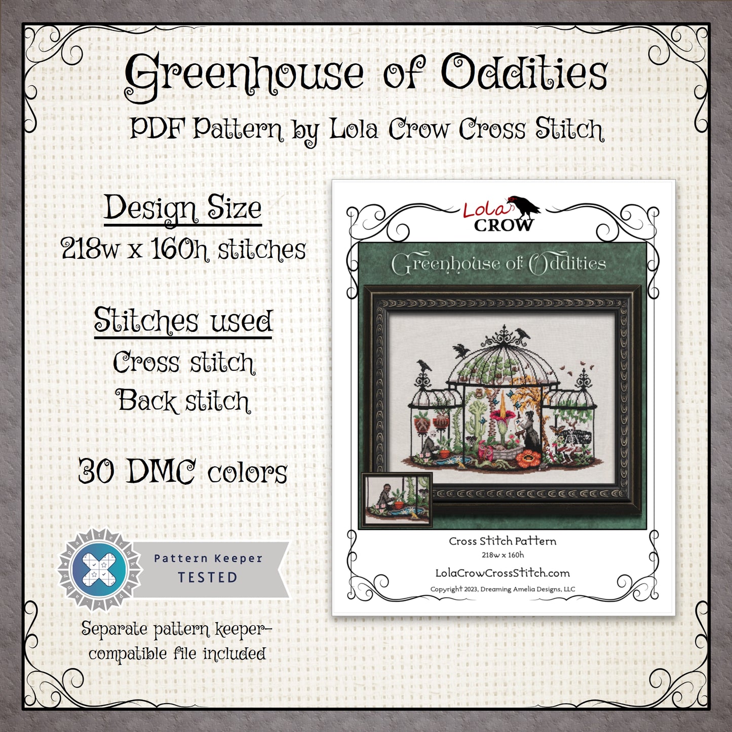 Greenhouse of Oddities - Digital PDF Cross Stitch Pattern