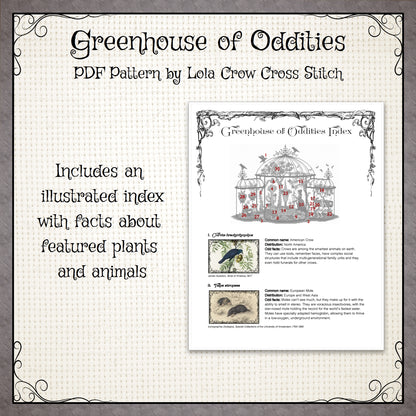 Greenhouse of Oddities - Digital PDF Cross Stitch Pattern