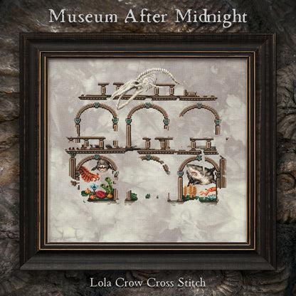 Museum After Midnight Stitch Along - Digital PDF Cross Stitch Pattern