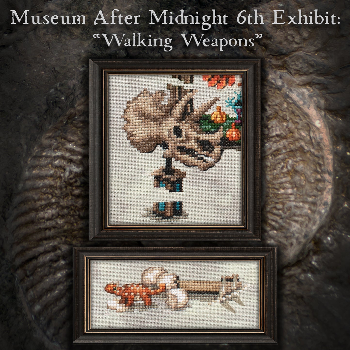 Museum After Midnight Stitch Along - Digital PDF Cross Stitch Pattern